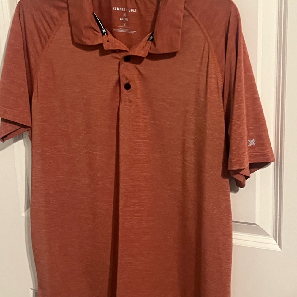 Kenneth Cole Men's Polo Shirt in Burnt Orange